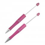 Caneta decorativa com pérolas cor-de-rosa escuro para personalização x 1 unidade
