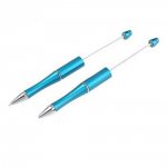 Caneta decorativa de pérolas verde-azul para personalização x 1 peça