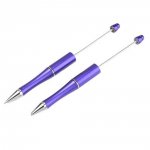 Caneta decorativa com pérolas roxa para personalização x 1 peça