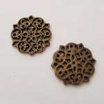 Charm Diversos N°014 Flor de bronze