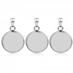 Suporte para cabochão redondo 18 mm Aço inoxidável N°04