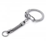 Porta-chaves de metal prateado 6 cm