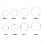 Suporte para brincos crioulo em aço inoxidável dourado N°03-20 mm x 5 pares
