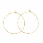 Suporte para brincos crioulo em aço inoxidável dourado N°03-30 mm x 5 pares