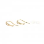 Suporte para brincos N°30 Gancho banhado a ouro 18K e Gota de água