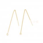 Suporte para brincos N°27-02 Corrente banhada a ouro 18K