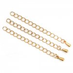 Extensão de corrente para colar em aço inoxidável 6 cm N°03 Gold