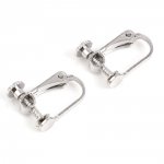 Suporte para brincos Clipe ajustável Platina N°06 x 1 par