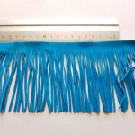 Franja de camurça com 10 cm de largura Turquesa