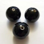 Conta redonda Papier Maché GT 30mm Preto