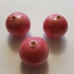 Conta redonda Papier Maché GT 30mm Rosa