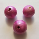 Conta redonda Papier Maché GT 30mm Fushia