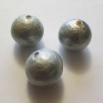 Conta redonda de papel maché GT 30mm cinzento azul