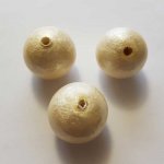 Pérola redonda de papel machê GT 30mm Creme