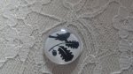cabochão de vidro redondo 10mm aves 017 