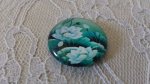 cabochão de vidro redondo 20mm flor 01-036 
