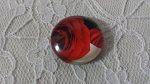 cabochão de vidro redondo 25mm flor 01-027 