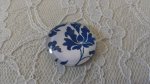 cabochão de vidro redondo 25mm flor 030 