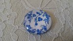 cabochão de vidro redondo 25mm flor 019 