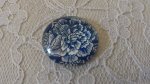 cabochão de vidro redondo 25mm flor 015 