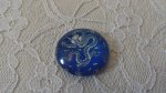 cabochão de vidro redondo 25mm flor 002 