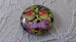 cabochão de vidro redondo 25mm bigode 040 