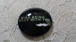 cabochão de vidro redondo 25mm bigode 029 