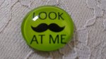 cabochão de vidro redondo 25mm bigode 026 