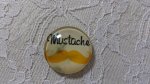 cabochão de vidro redondo 25mm bigode 008 