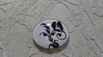 cabochão de vidro redondo 20mm aves 022 