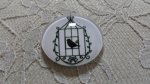 cabochão de vidro redondo 25mm aves 023 