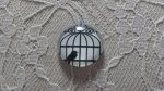 cabochão de vidro redondo 25mm aves 007 