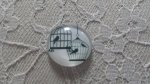 cabochão de vidro redondo 25mm aves 003 