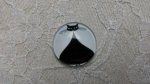 cabochão de vidro redondo 25mm cat 010 