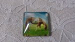 Cabochão de vidro quadrado 30mm 001 
