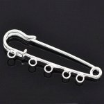 Suporte para alfinetes Nurse Pin Silver 5 anéis 50x15 mm N°001-par1 