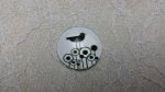 cabochão de vidro redondo 20mm aves 018 
