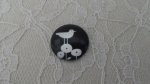 cabochão de vidro redondo 20mm aves 012 