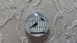 cabochão de vidro redondo 20mm aves 009 