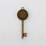 2 suportes de cabochão de bronze de 20 mm, pingentes de cabochão 132AB 