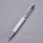 Caneta para decoração de missangas tubo vazio para personalizar branco prateado x 1 peça