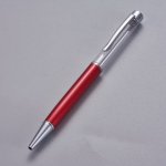Caneta para decoração de missangas tubo vazio para personalizar prata vermelho x 1 peça