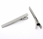 Conjunto de 5 clipes de crocodilo - Prata 75 mm x 9 mm