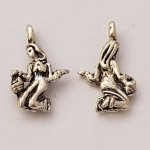 Pendente do signo do zodíaco Virgem em metal prateado N°01