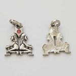 Gémeos Signo do Zodíaco Charm Metal prateado N°03 com strass
