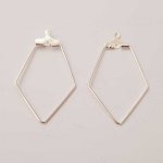 Suporte para brincos em prata Diamond Primer N°01 x 1 peça
