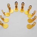 Suporte para brincos Clips Bandeja N°01 2nd Choice x 5 pares Ouro