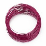 1 colar de fio rígido com cabo vermelho púrpura fecho de rosca N°01