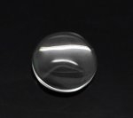 10 Cabochões redondos de 12 mm em vidro transparente com rebarba N°03
