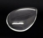 10 Cabochões Gotas 18 x 25 mm em lupa transparente N°25